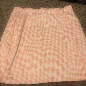 checker pink skirt